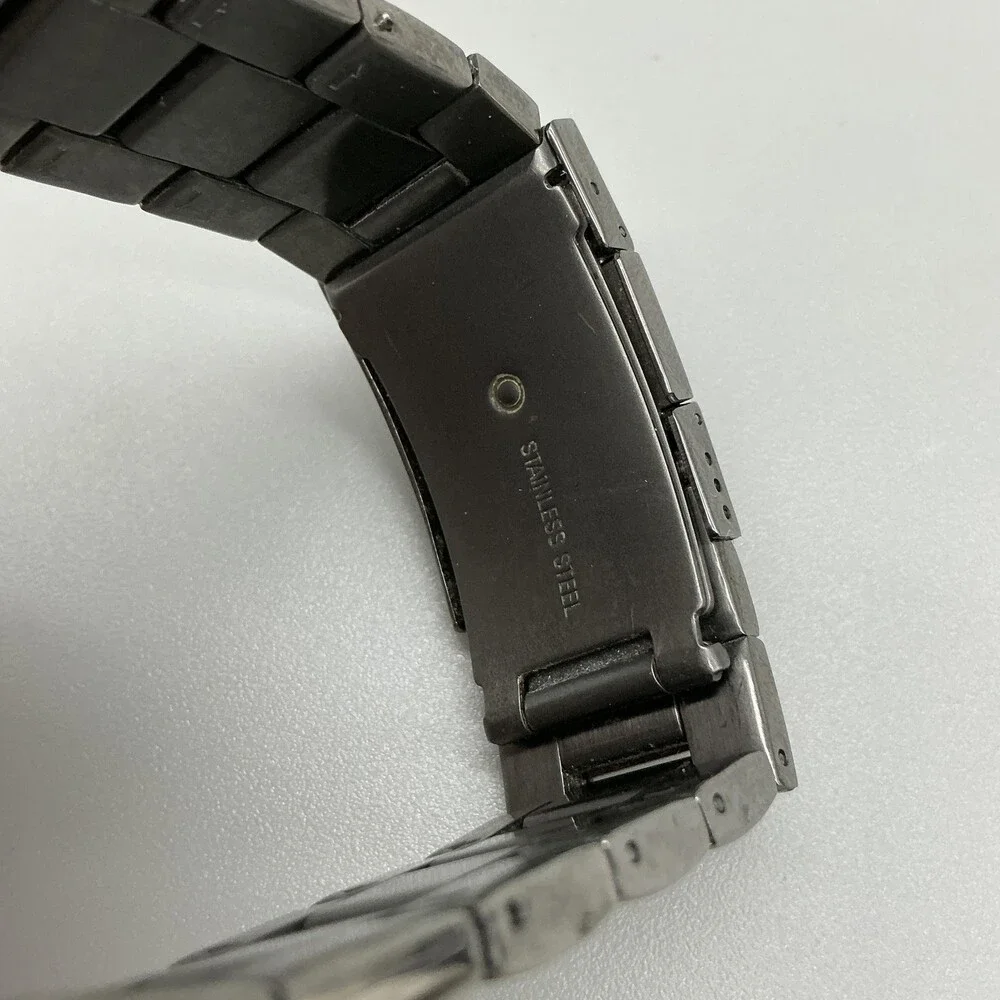Fossil Machine FS4774 Mens Watch 42mm Stainless Bracelet 50M New Battery 6.5